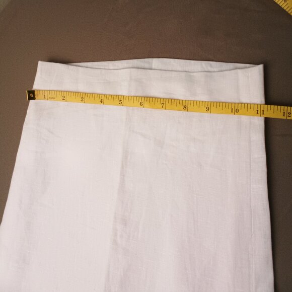 Talbots Linen Pants Size 18 High Rise Wide Leg White Color - Picture 10 of 10